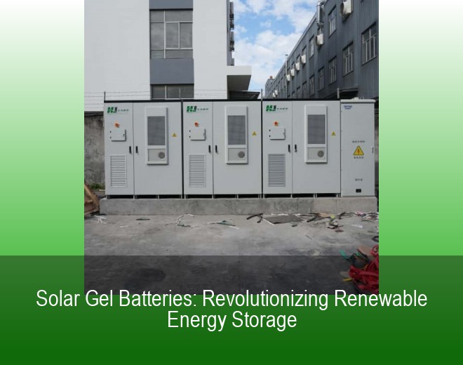 Solar Gel Batteries: Revolutionizing Renewable Energy Storage